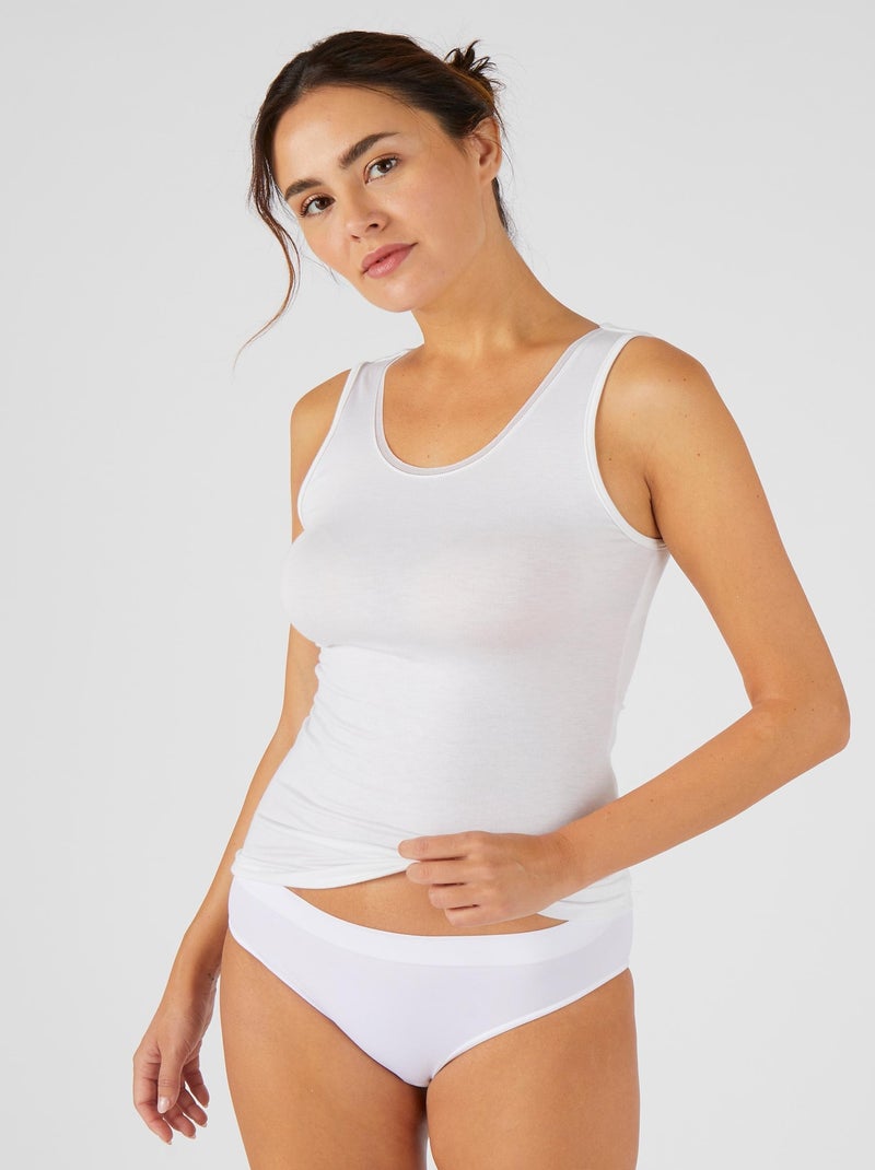 Débardeur  Thermolactyl en microfibre, effet relaxant - Damart Blanc - Kiabi