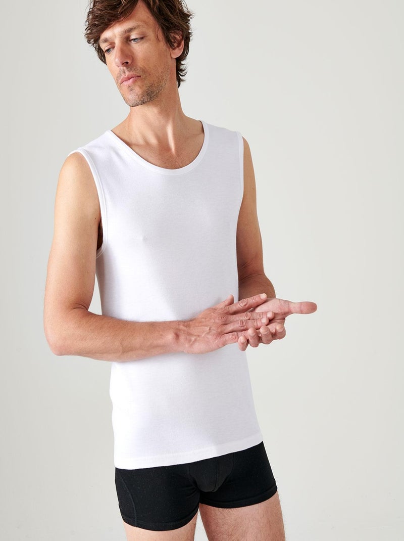 Débardeur Thermolactyl maille interlock - Damart Blanc - Kiabi