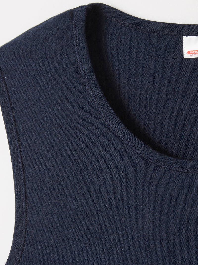 Débardeur Thermolactyl maille interlock thermique - Damart Bleu marine - Kiabi