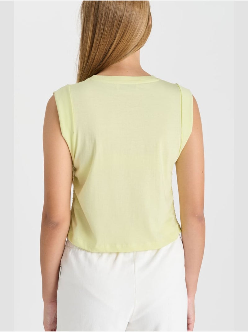 Debardeur TODEGI 'Le Temps Des Cerises' Jaune - Kiabi