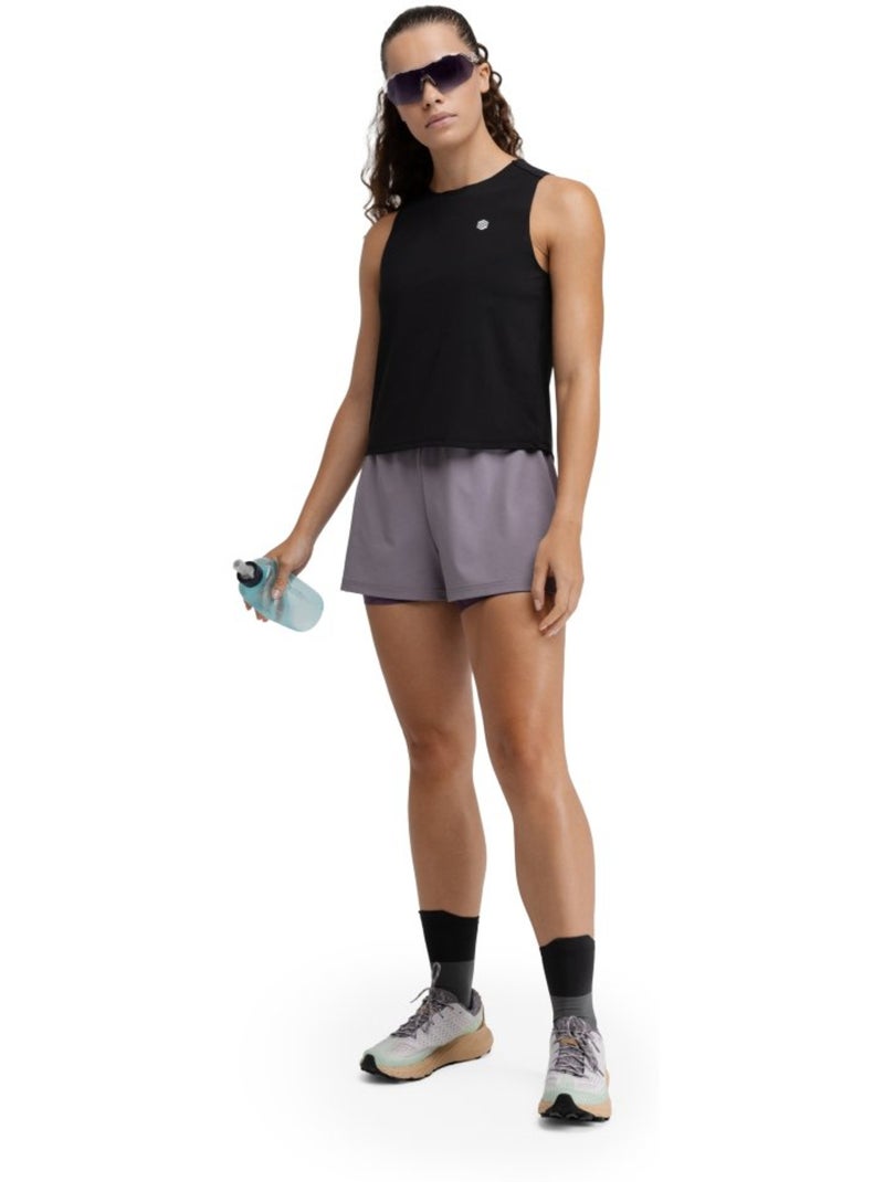 Débardeur trail running femme randonnée femme volt Noir - Kiabi