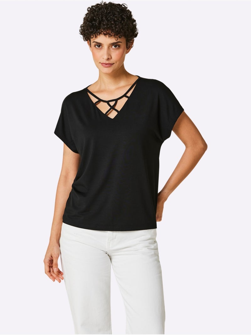 Débardeur Ultra-doux Avec Modal - Taille Standard - Helline Noir - Kiabi