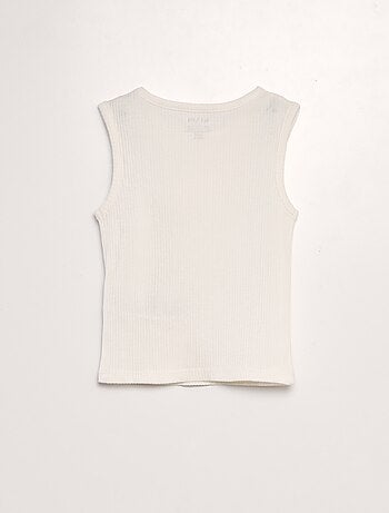 RelaxMaternity Baby Débardeur Enfant Coton Taille Unique 6-36 Mois - Blanc Confortable Et Économique