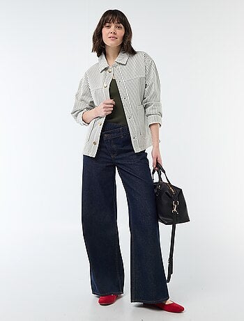 Débardeur uni en matière côtelée