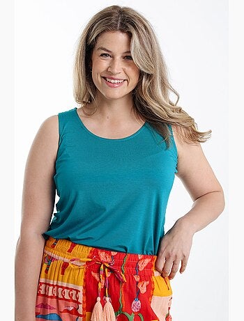 Débardeur uni en viscose PAPRIKA