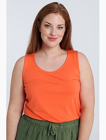 Débardeur uni en viscose PAPRIKA