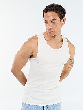 Débardeur uni et côtelé