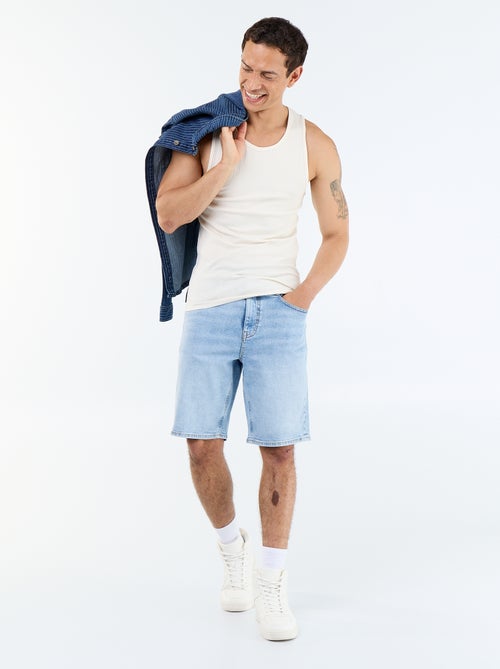 Débardeur uni et côtelé - Kiabi