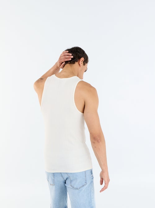 Débardeur uni et côtelé - Kiabi
