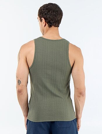 Débardeur uni et côtelé