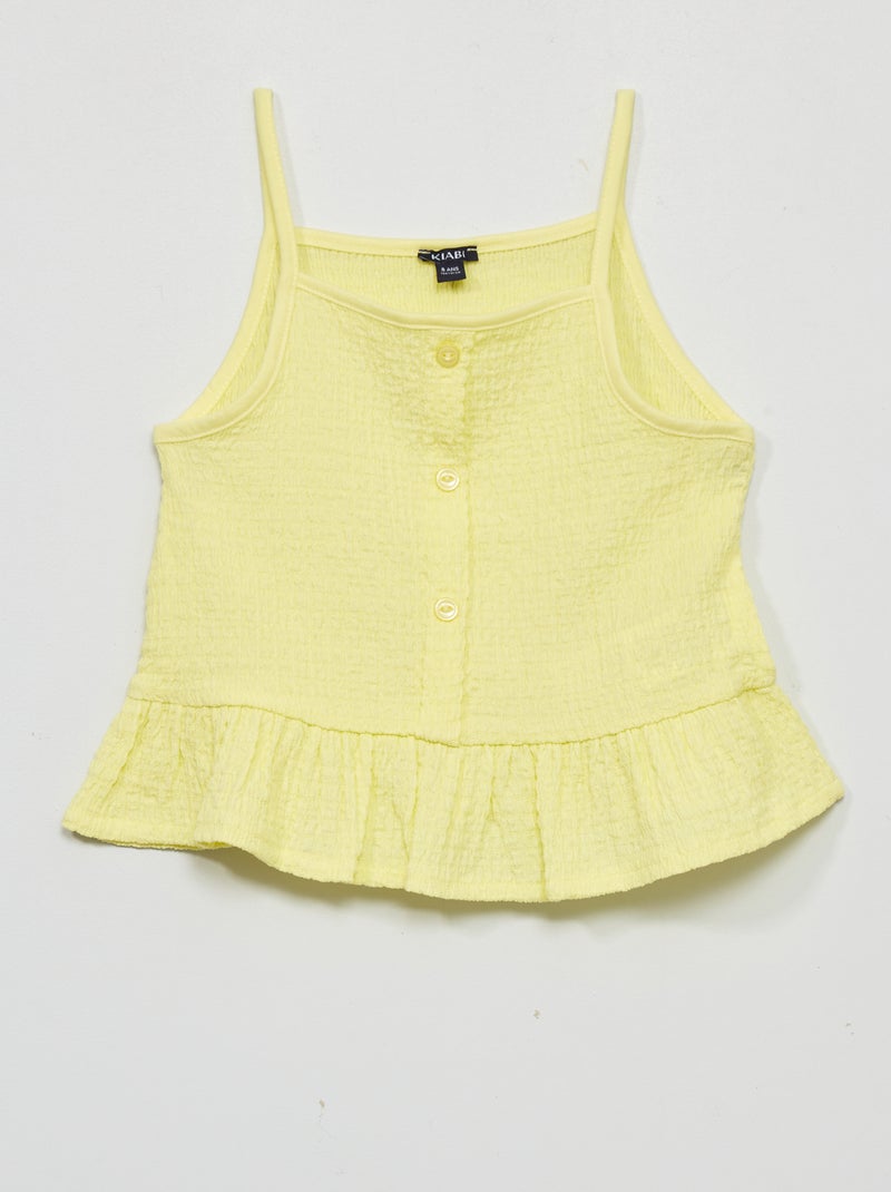 Débardeur uni JAUNE - Kiabi