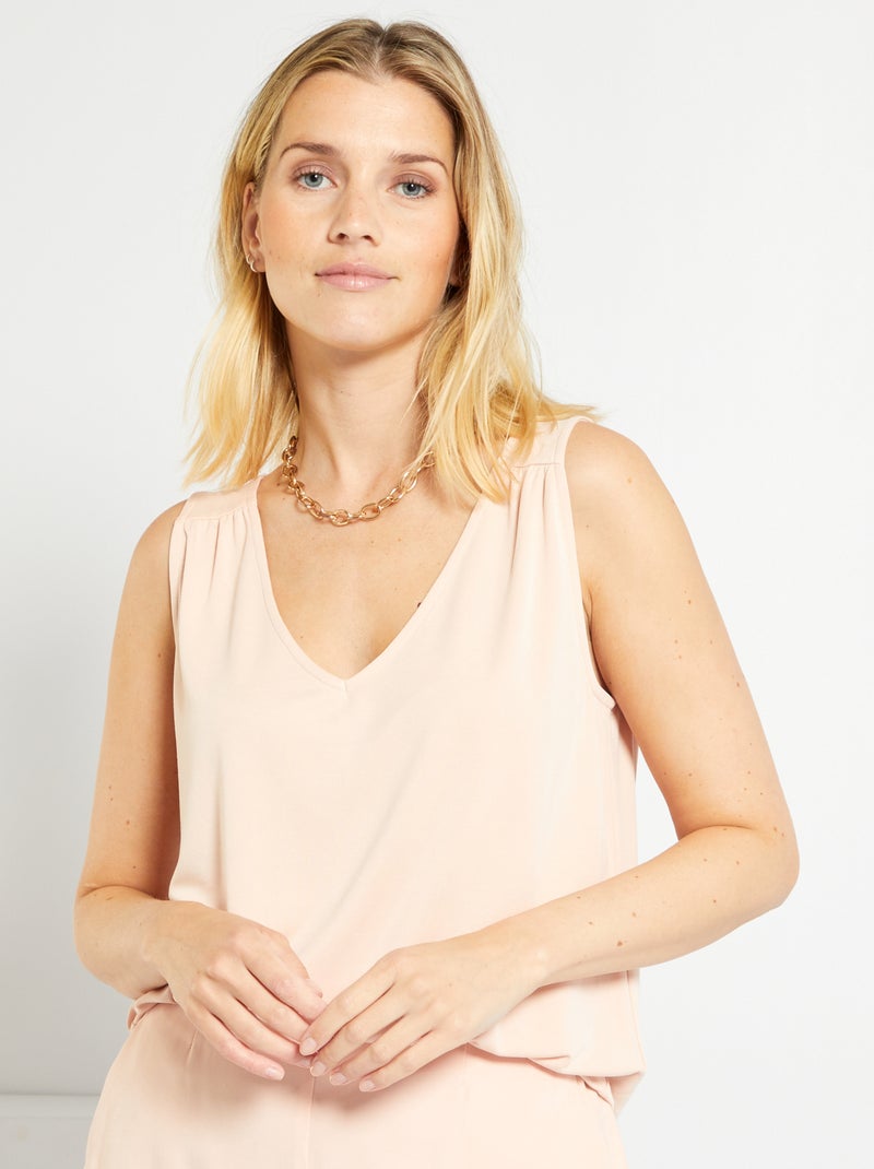 Débardeur uni matière douce Rose - Kiabi