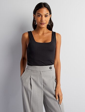 Débardeur uni pour femme à larges bretelles