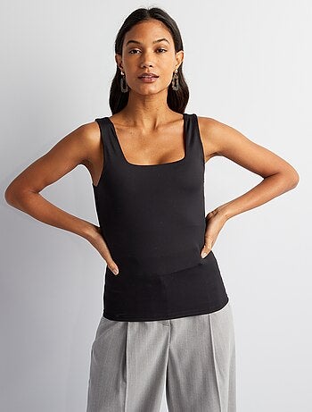 Débardeur uni pour femme à larges bretelles