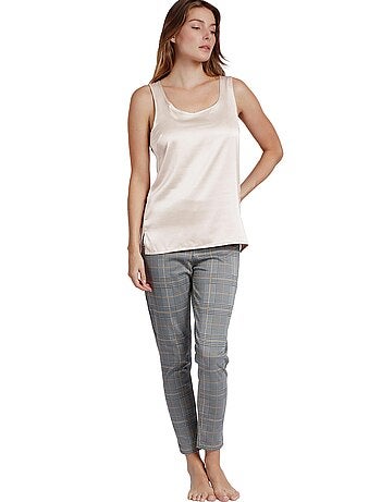 Débardeur uni Satin Lace
