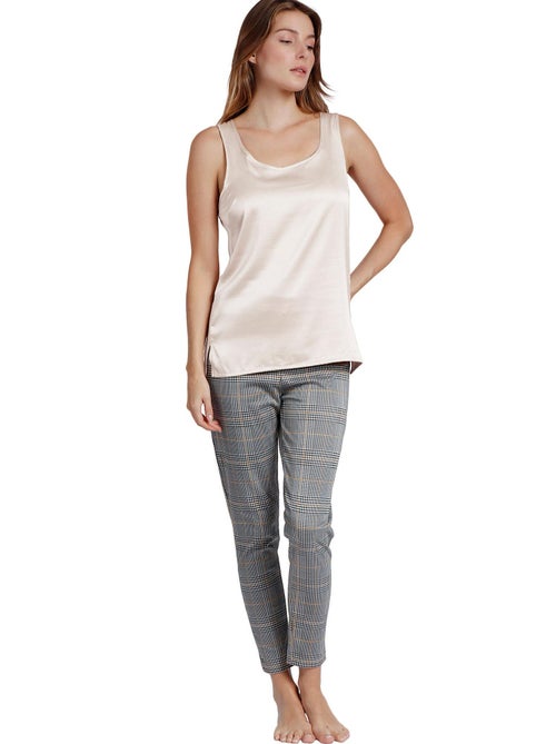 Débardeur uni Satin Lace - Kiabi