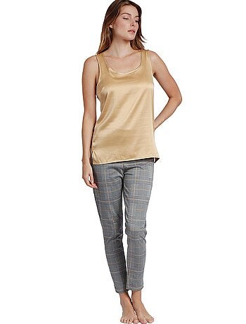 Débardeur uni Satin Lace
