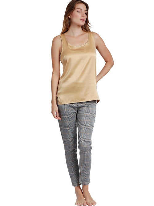 Débardeur uni Satin Lace - Kiabi