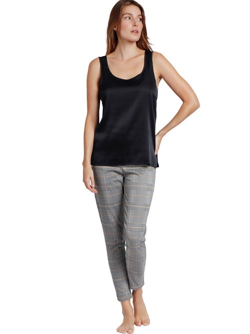 Débardeur uni Satin Lace - Kiabi