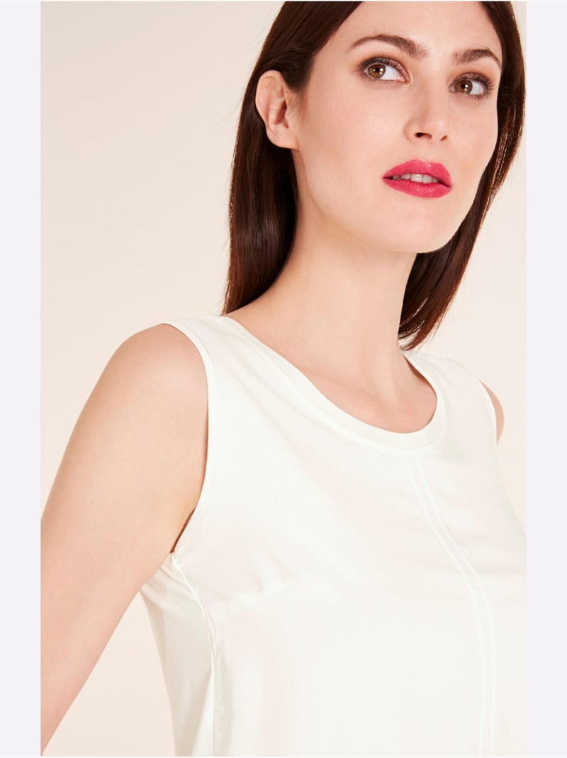 Débardeur Viscose - Taille Standard - Helline Ecru - Kiabi