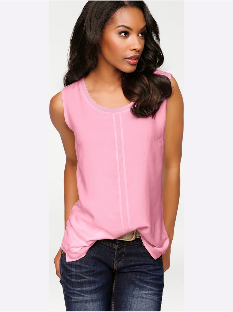 Débardeur Viscose - Taille Standard - Helline Rose - Kiabi