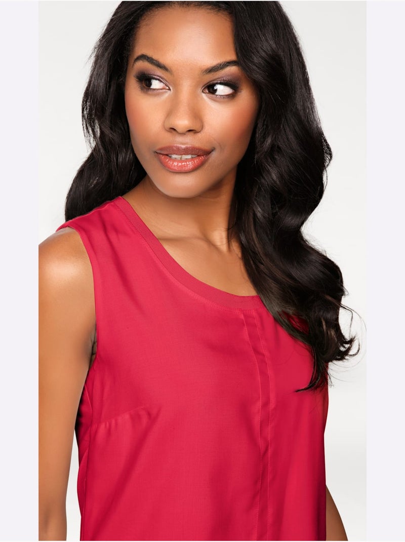 Débardeur Viscose - Taille Standard - Helline Rouge - Kiabi