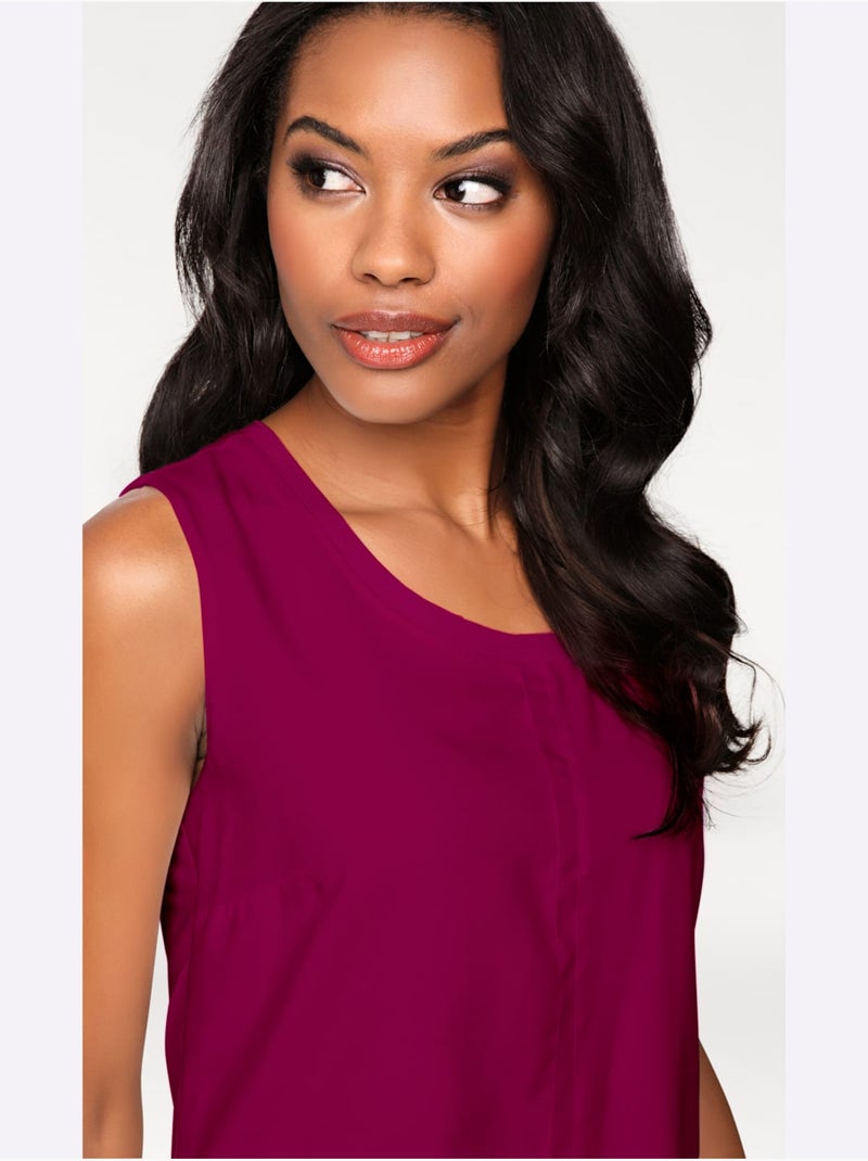Débardeur Viscose - Taille Standard - Helline Violet - Kiabi