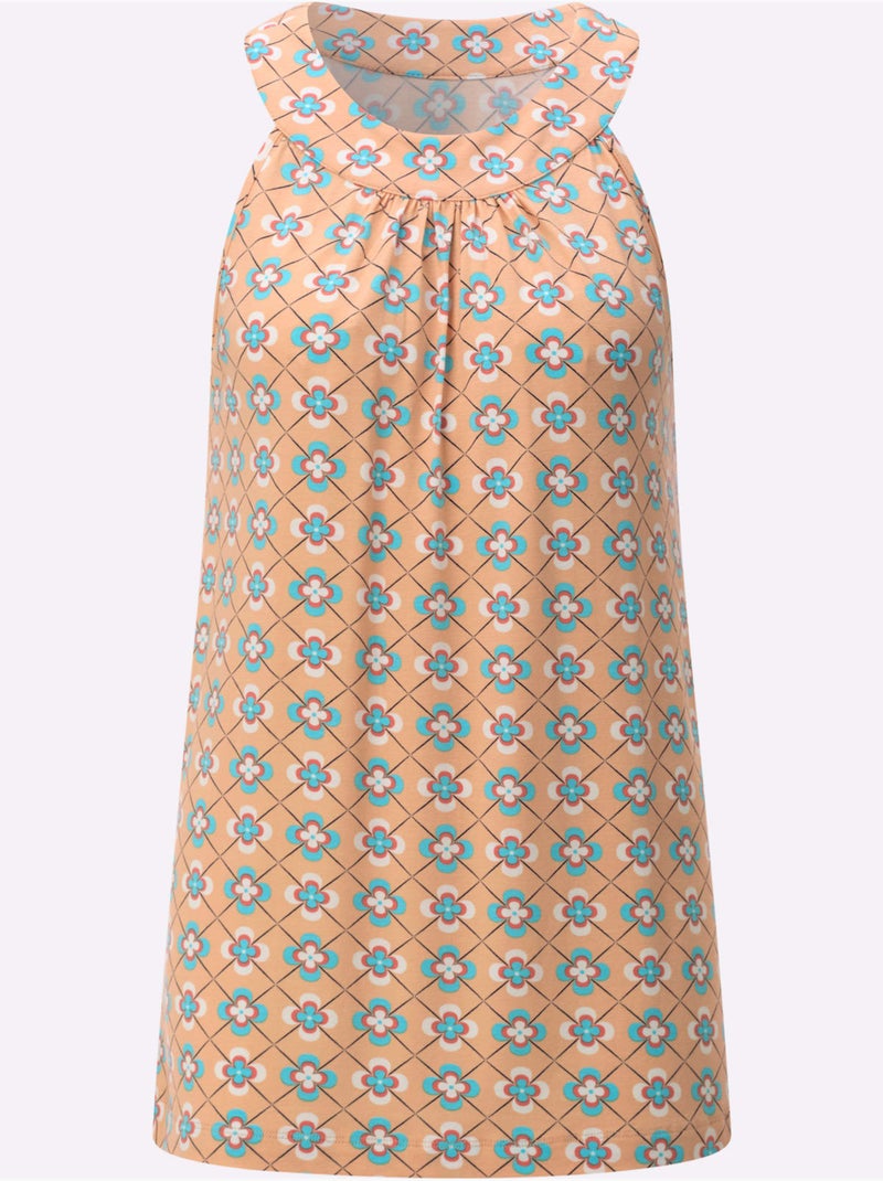 Débardeur Viscose - Taille Standard - Witt Bleu/Orange/Jaune - Kiabi