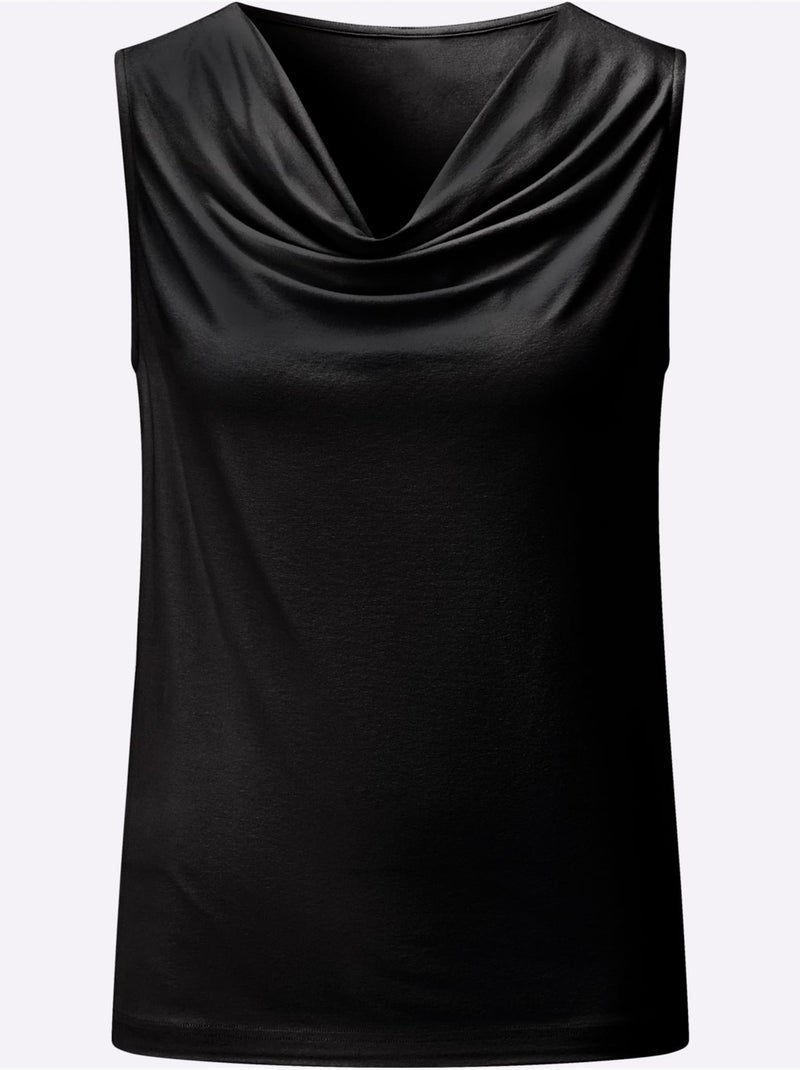 Débardeur Viscose Douce Et Fluide - Taille Standard - Witt Noir - Kiabi