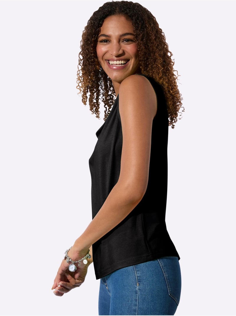 Débardeur Viscose Douce Et Fluide - Taille Standard - Witt Noir - Kiabi