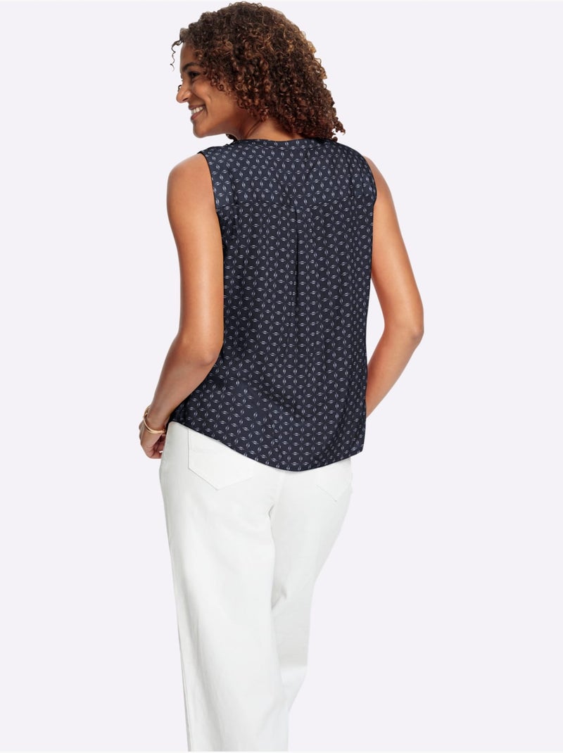 Débardeur Viscose (ecovero) - Taille Standard - Witt Bleu Blanc - Kiabi