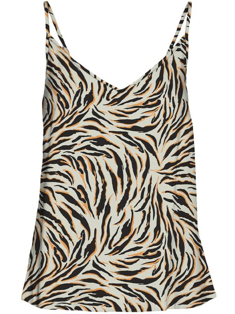 Débardeur Zèbre Femme Vero Moda Beige - Kiabi