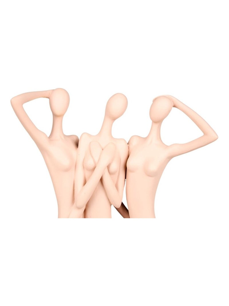 Déco à poser 3 femmes en résine rose Rose - Kiabi