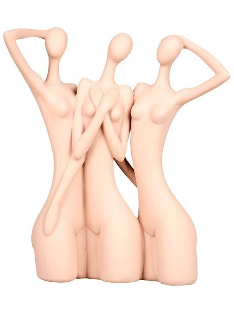 Déco à poser 3 femmes en résine rose Rose - Kiabi