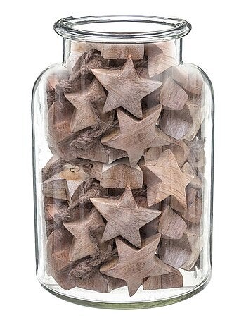 Déco de Noël à suspendre en bois étoile Terre sauvage