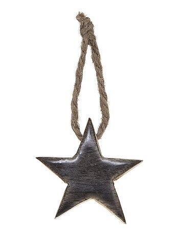 Déco de Noël à suspendre en bois étoile Terre sauvage