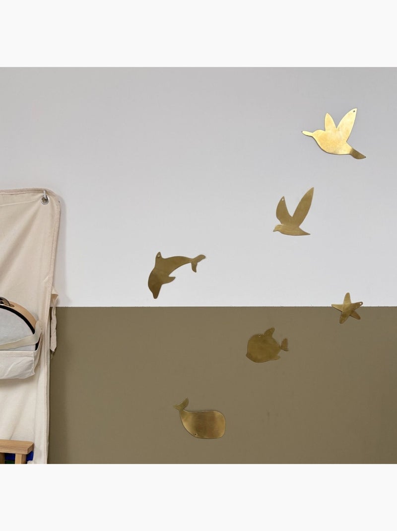 Déco murale étoile de mer en laiton Doré/or - Kiabi