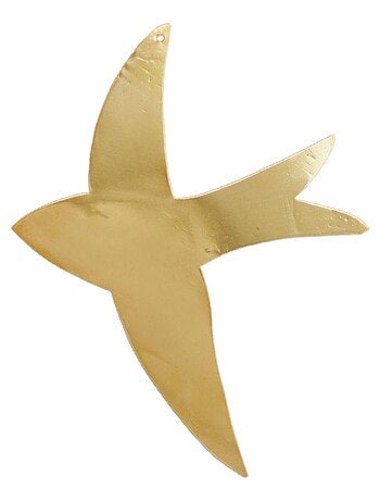Déco murale hirondelle en laiton