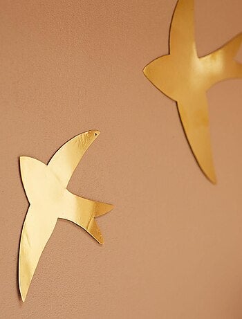 Déco murale hirondelle en laiton