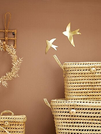 Déco murale hirondelle en laiton