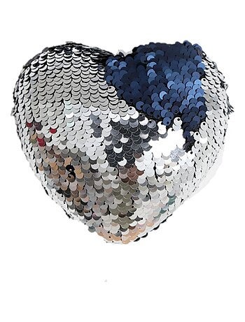 Déco pour sapin de Noël en sequin Cœur