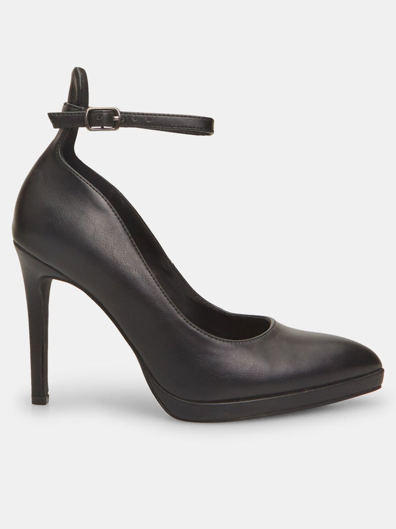 Décolleté avec talon aiguille et bride BATA Noir - Kiabi