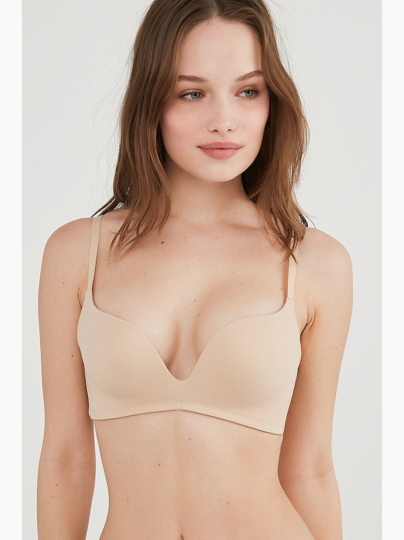 Decollette soutien-gorge push-up sans armatures penti Beige argile - Kiabi
