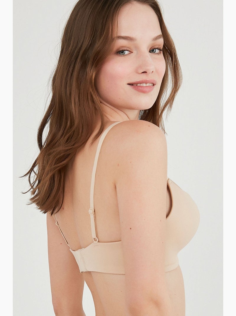 Decollette soutien-gorge push-up sans armatures penti Beige argile - Kiabi