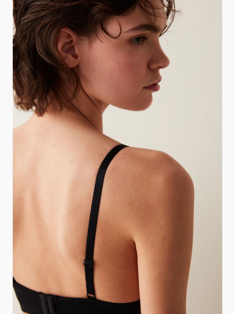 Decollette soutien-gorge push-up sans armatures penti Noir - Kiabi