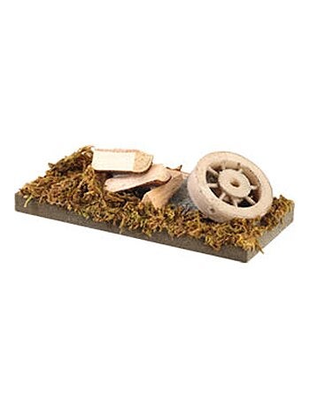 Decor creche de noel roue et bois