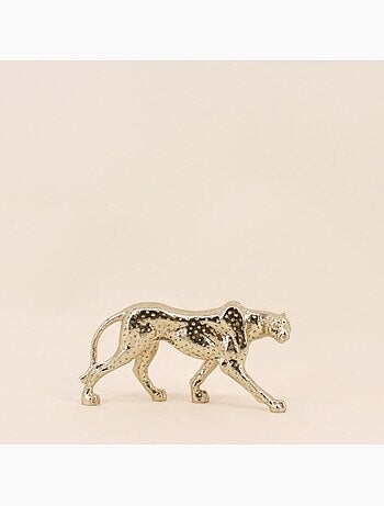 Décoration à poser panthère dorée 26cm