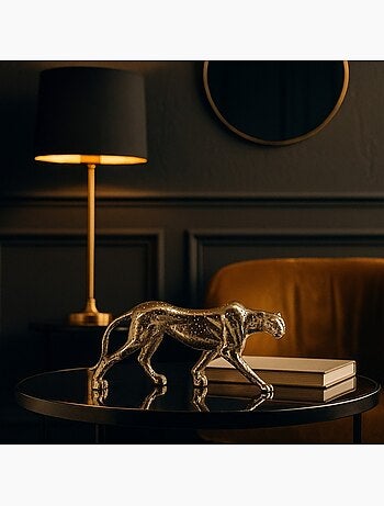 Décoration à poser panthère dorée 26cm