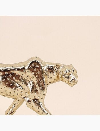 Décoration à poser panthère dorée 26cm