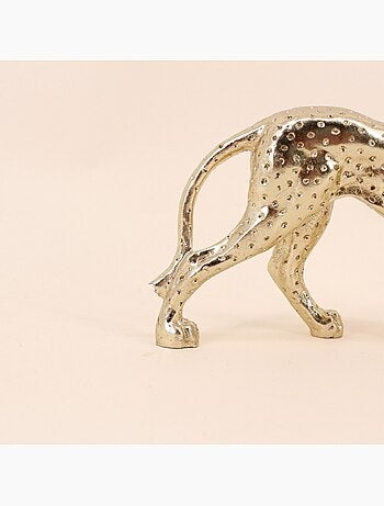 Décoration à poser panthère dorée 26cm